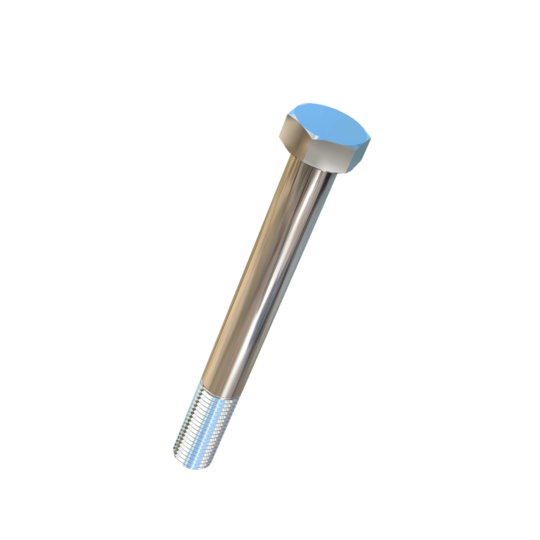 Titanium 1-1/8-7 X 10 inch UNC Allied Titanium Hex Head Bolt (No Dimple)
